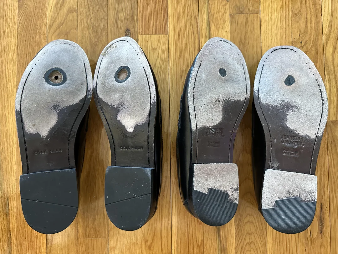 Worn Shoe Soles - Replace Them Before Grip Disappears